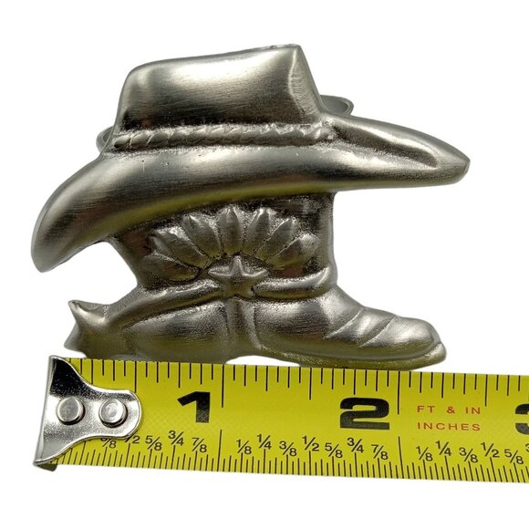 Cowboy Hat & Boots Napkin Rings Silver Tone Metal Western Table Decor Set Of 6 - Picture 7 of 8